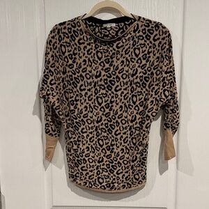 Maurices Leopard Print Sweater - Tan and Black